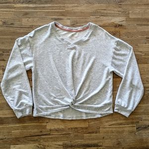 Danskin French Terry Twist Front Top